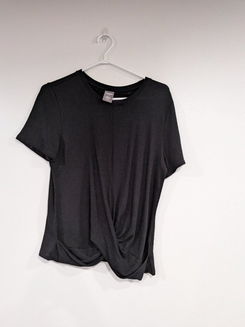 Joe Fresh Active Twist Crop Tee Black Size Large